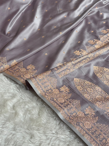 Banarasi Satin Katan Saree Booti PatterIn Sea Green Shades SK134