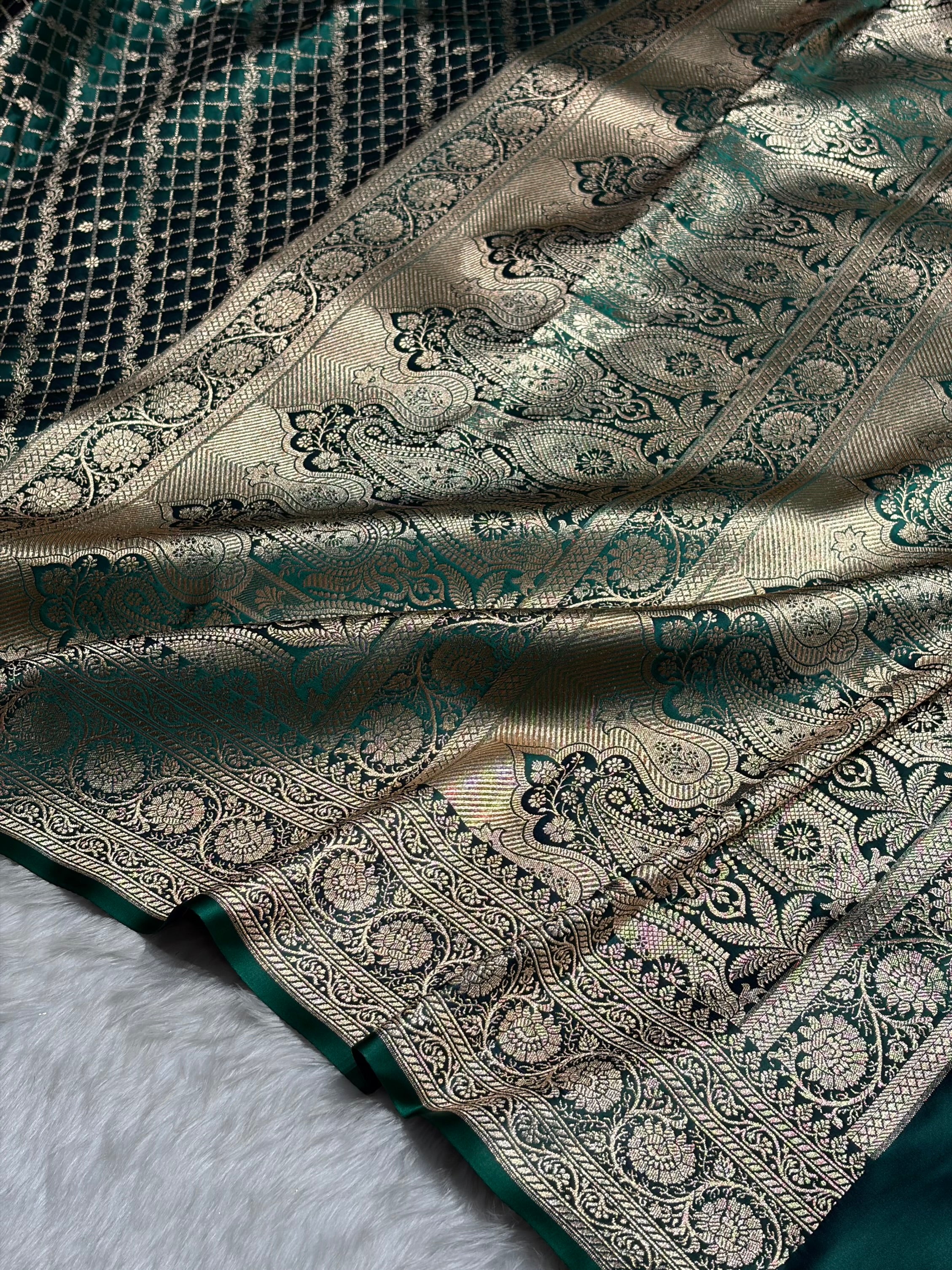 Peacock Banarasi Brocade Soft Katan Silk Saree SKB-01