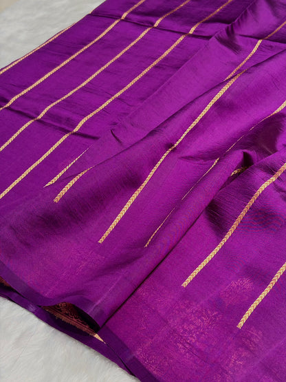 Purple Shades Meena Boota Handwoven Raw Mango Silk RM-31