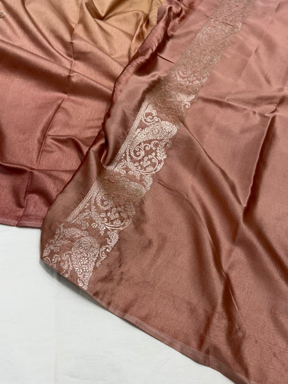 Contrast Ombre Shade With Booti Pattern Mashru Silk Saree