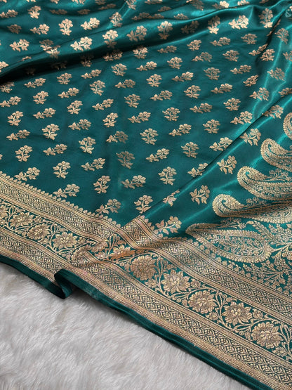 Rama Shades Banarasi Satin Silk Saree SS34