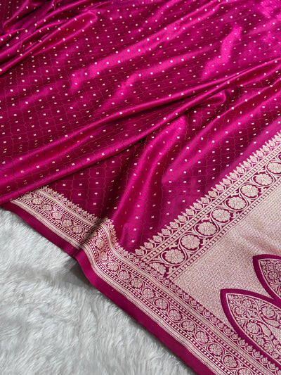 Wine Shades Tanchoi Motif Mashru Silk Saree MST-13