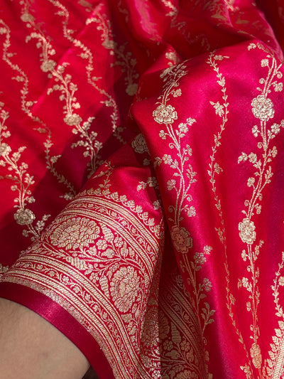 Satin Silk Cross Pattern in Cross Rani Shades SS37