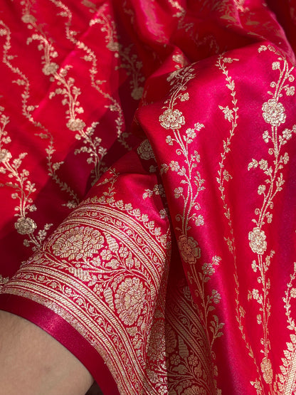 Satin Silk Cross Pattern in Cross Rani Shades SS37