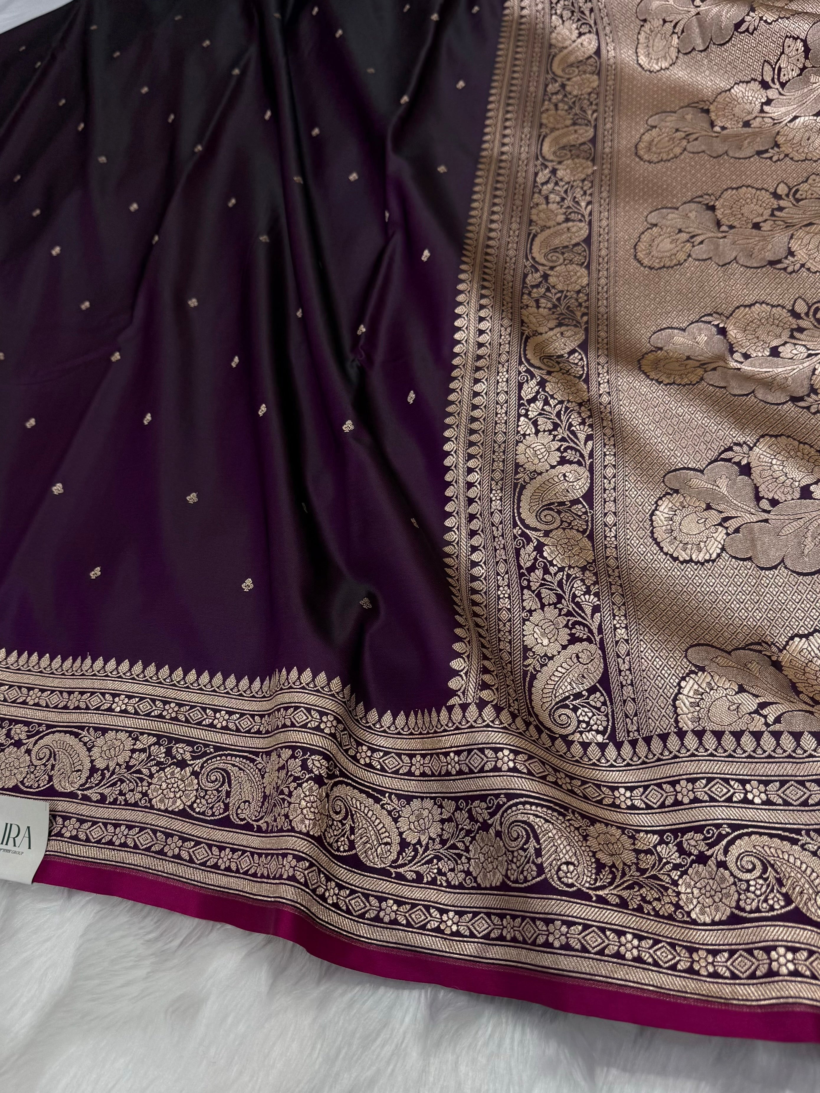 Wine Shades Mashru Silk Saree for Festive Seasons MSM 66