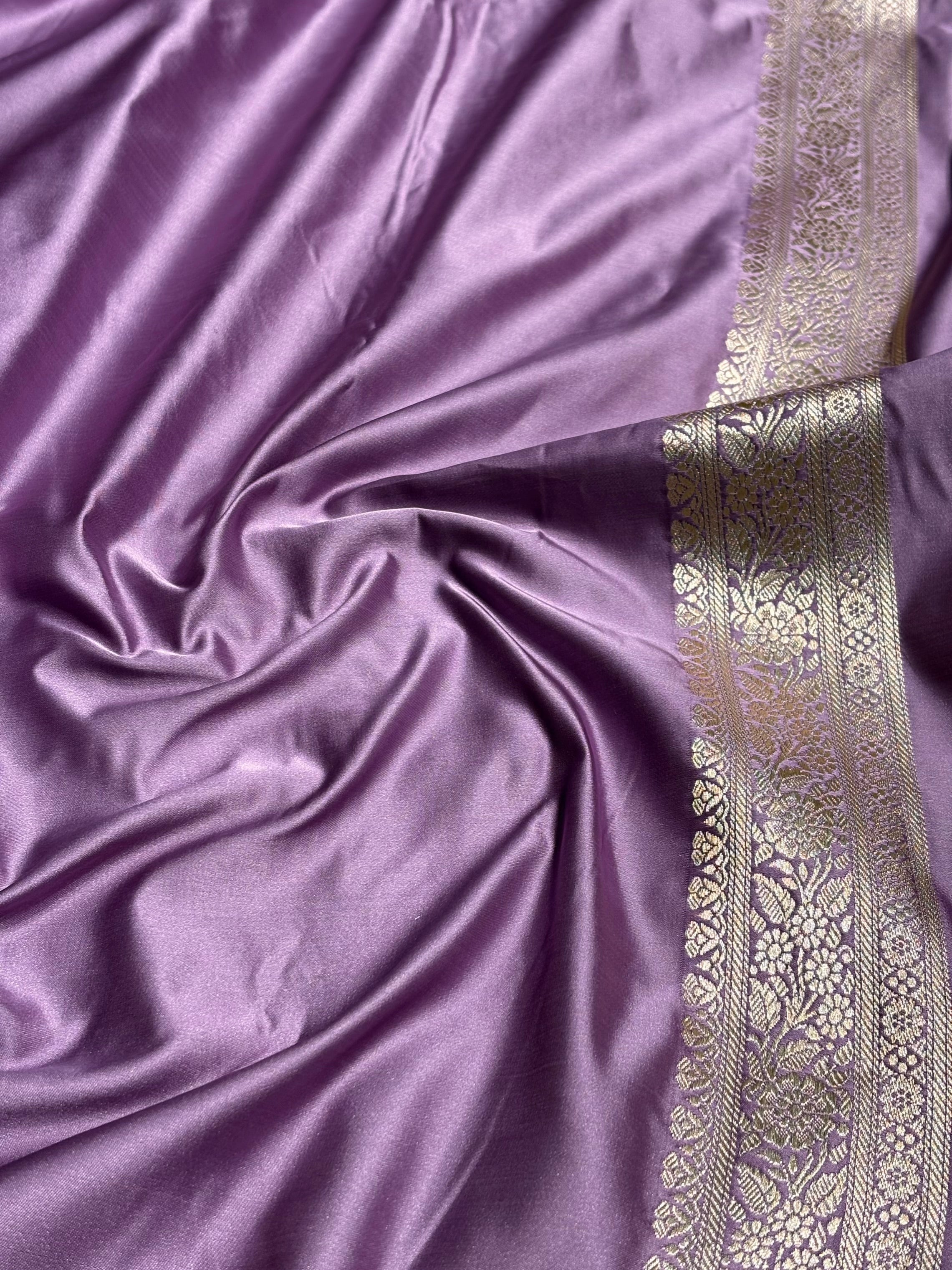 Lavender Shades Tanchoi Motif Mashru Silk Saree MST-10