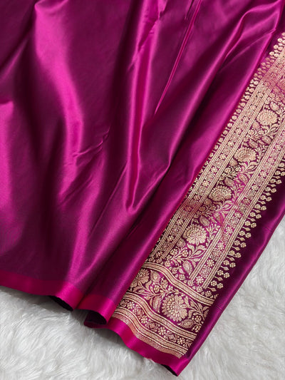 Banarasi Boota Katan Silk Saree In Wine Shades SK03