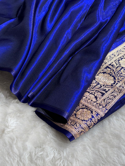Satin Silk Dot Booti in Royal Blue Shades SS08