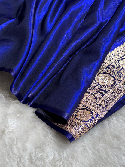 Satin Silk Dot Booti in Royal Blue Shades SS08