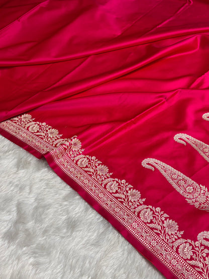 Cross Rani Boota With Floral Border Mashru Silk Saree MSM-94