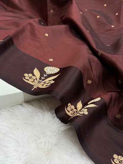 Chocolate Shades Meena Boota Handwoven Paper Silk RM-24