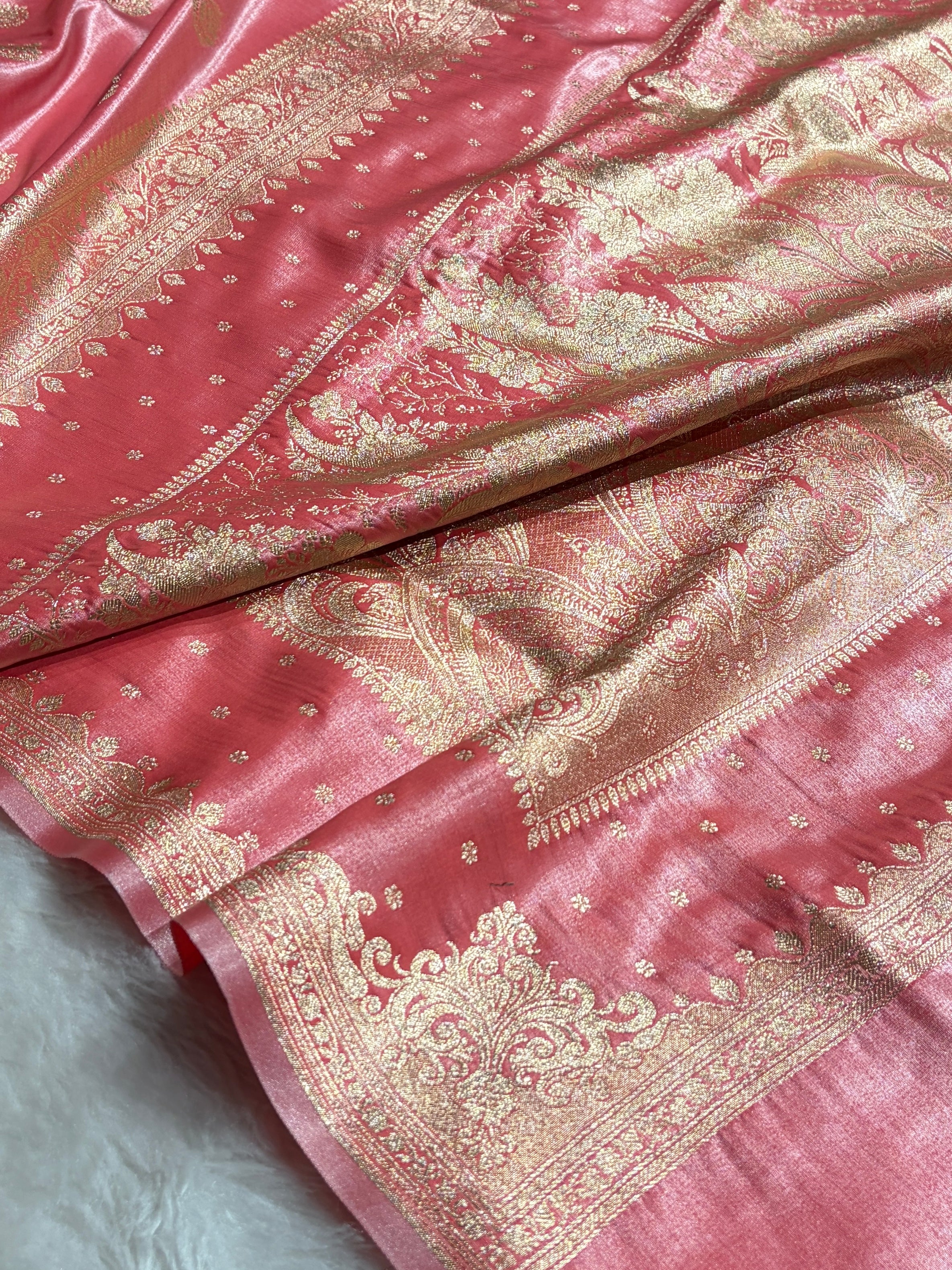 Satin Silk Booti in Baby Pink SS20