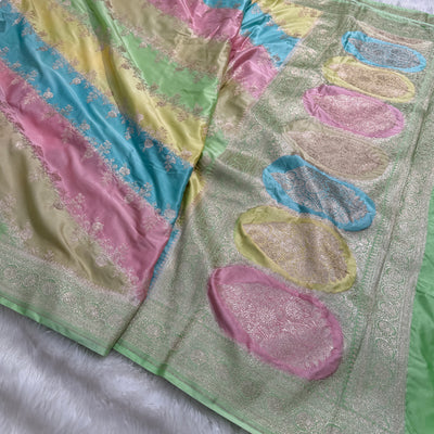 Multi Shades Rangkart Mashru Silk Saree MSRK01