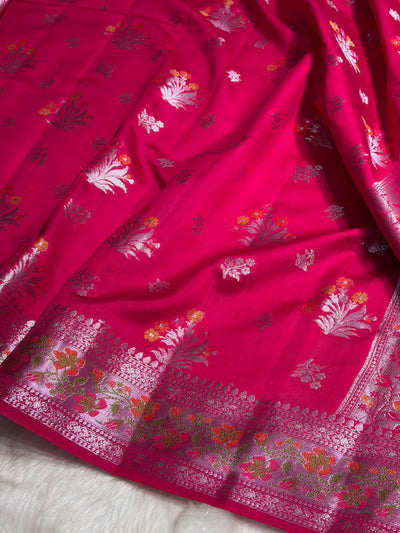 Minakari Pink Shades Pure Chiniya Silk CH-01