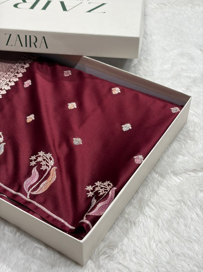 Chocolate Shade With Booti Minakari Pattern Mashru Silk Saree