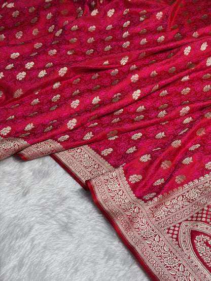 Cross Rani Shades Tanchoi Motif Mashru Silk Saree MST-10