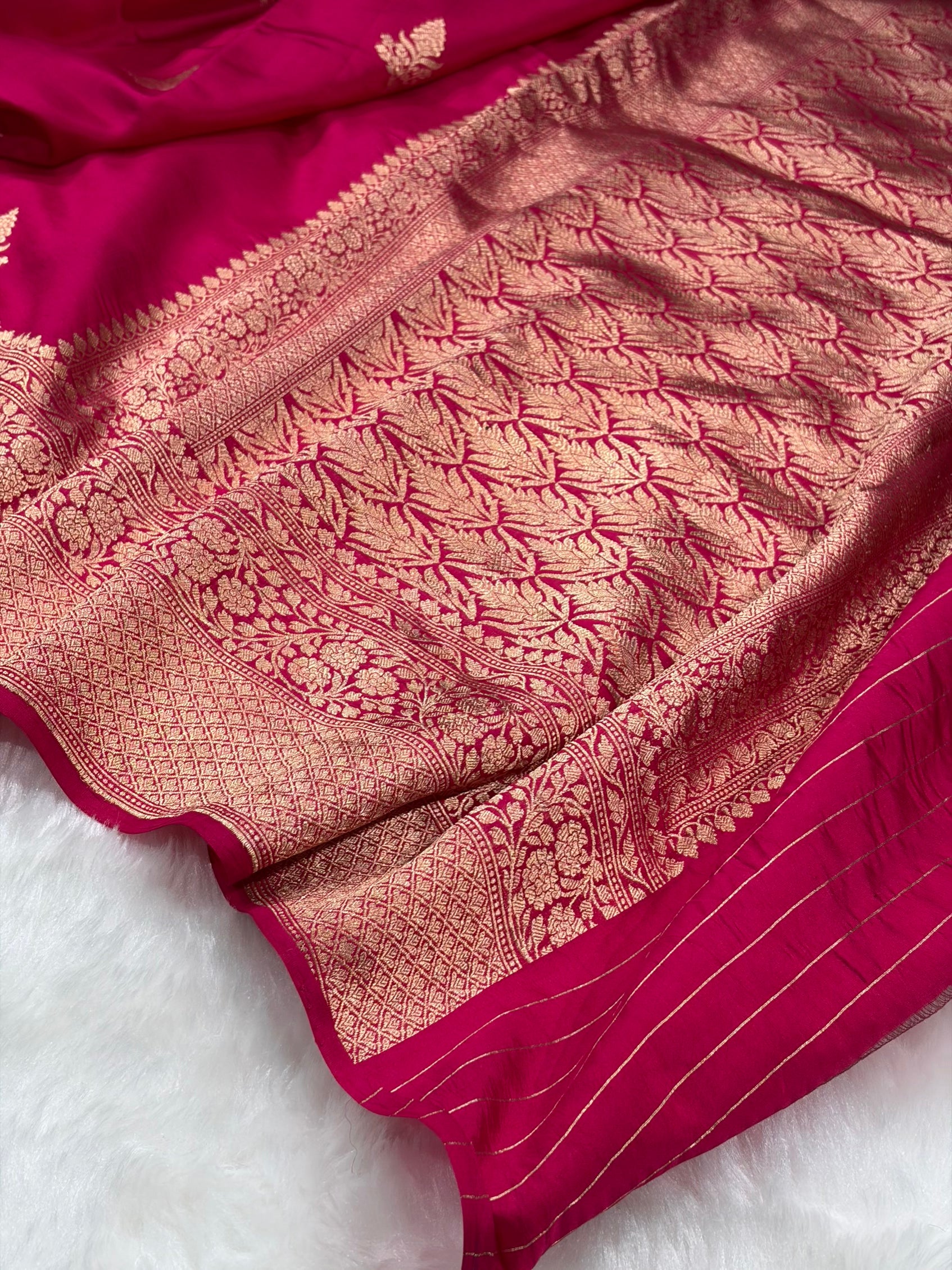 Banarasi Rani Boota Handwoven Pure Paper Silk RM-86
