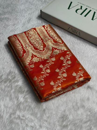 Ultra Light Weight Satin Silk Cross in FIRE GOLD Shades