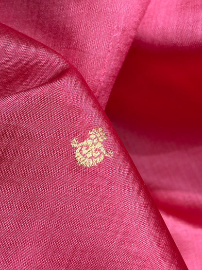 Dusty Pink with Purple Shades Handwoven Pure Raw Mango Silk RM-59