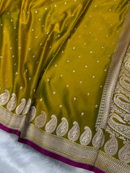 Mehendi Green Mashru Silk Saree for Festive Seasons