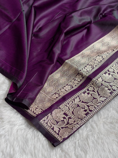Magenta Shades Tanchoi Motif Mashru Silk Saree MST-15