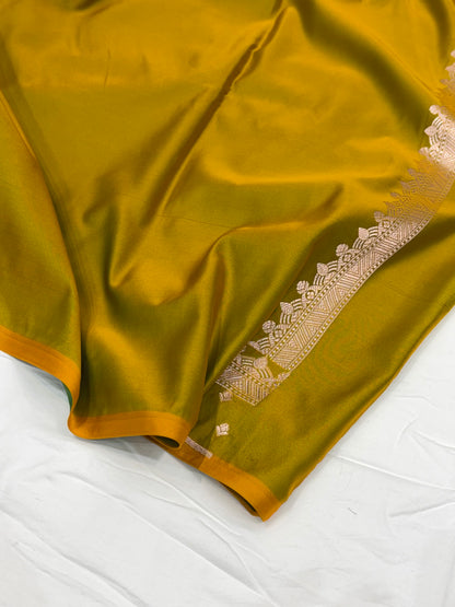 Mehndi Floral Booti Motif Mashru Silk Saree MSM-08