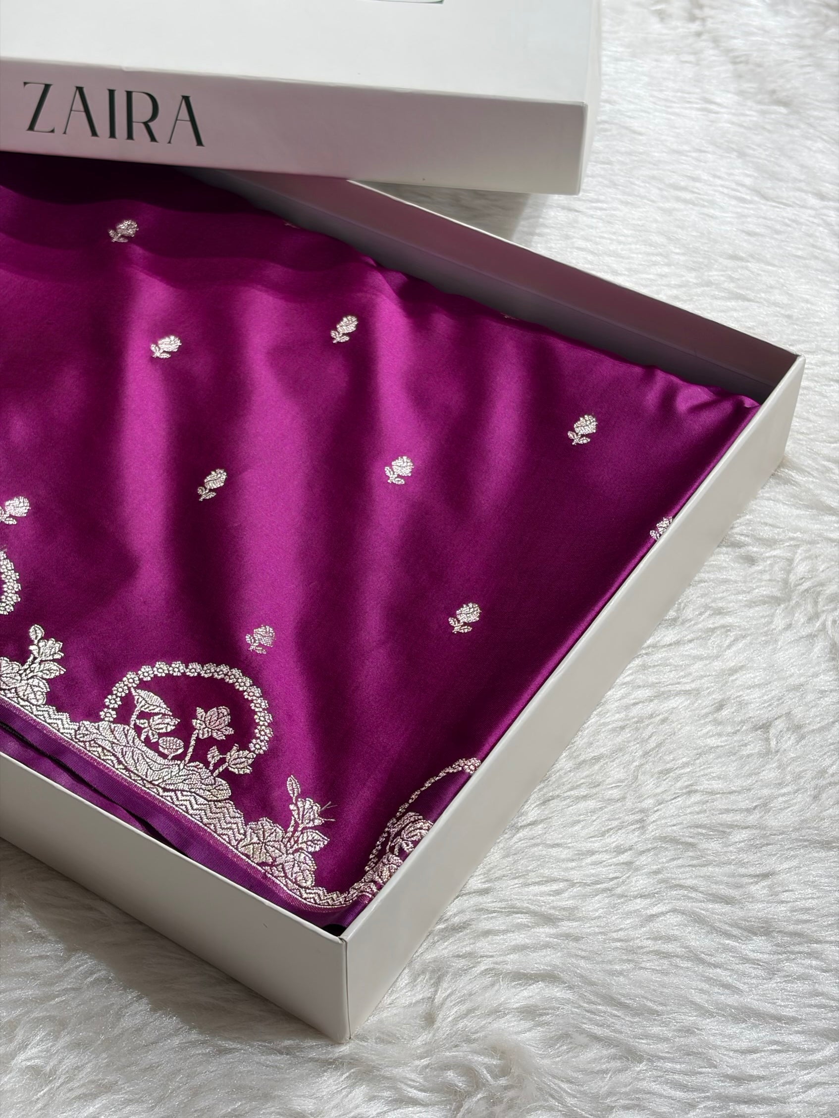 Banarasi Wine Shades With Floral Mashru Silk Saree MCS91