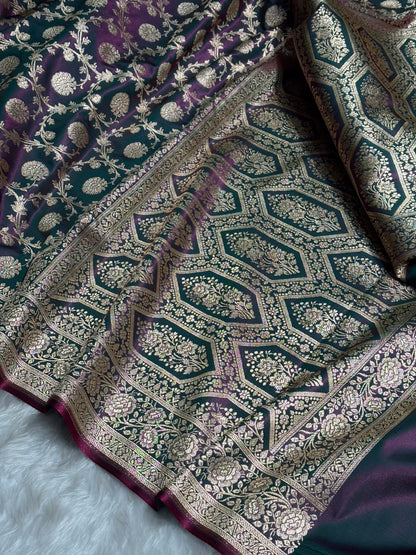 Light Weight Cross Wine shades Satin Silk Saree SS15