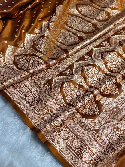 Banarasi Coffee Brown Katan Silk Saree SK01