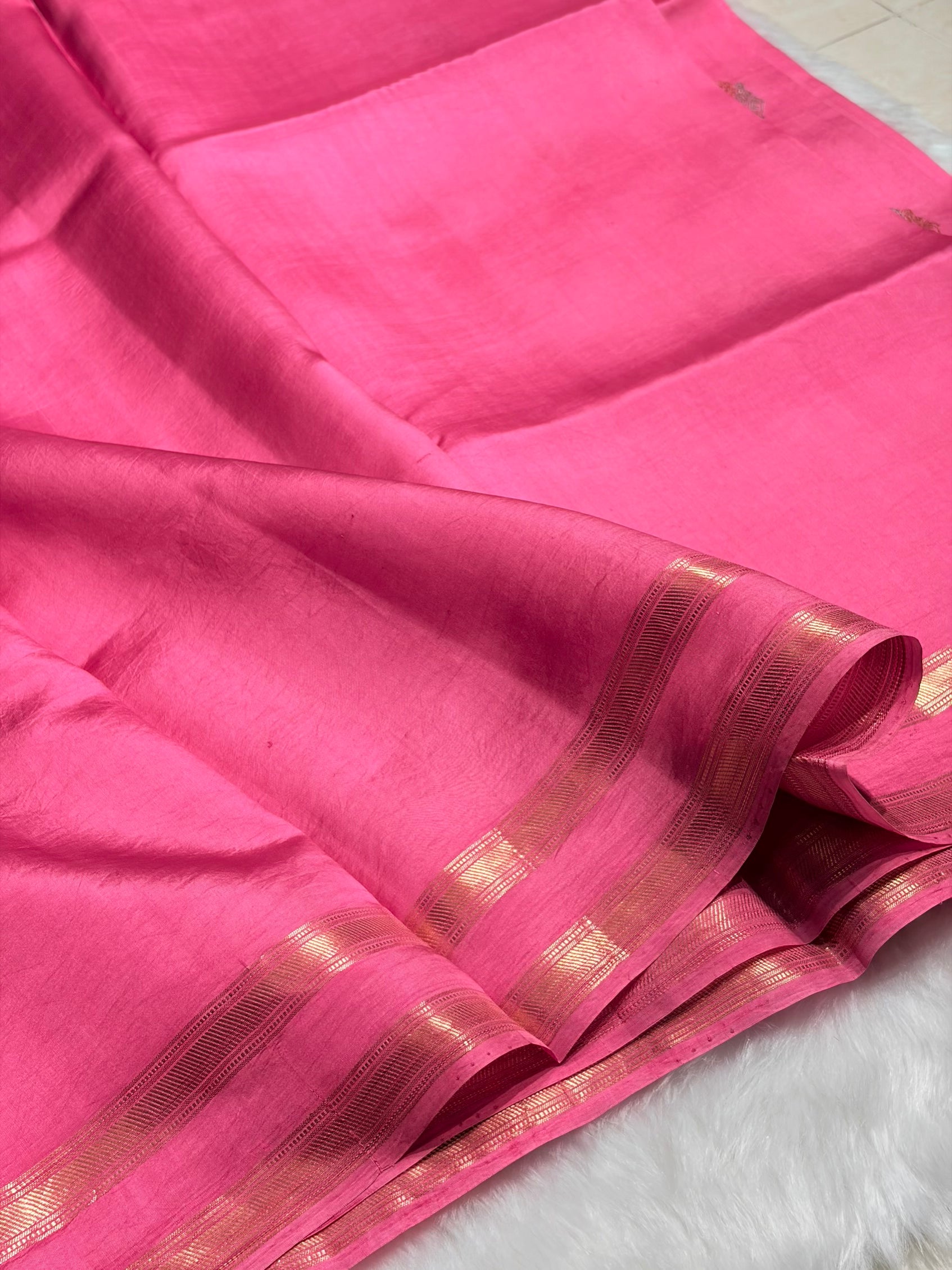 Pink Boota Handwoven Raw Mango Silk RM-29