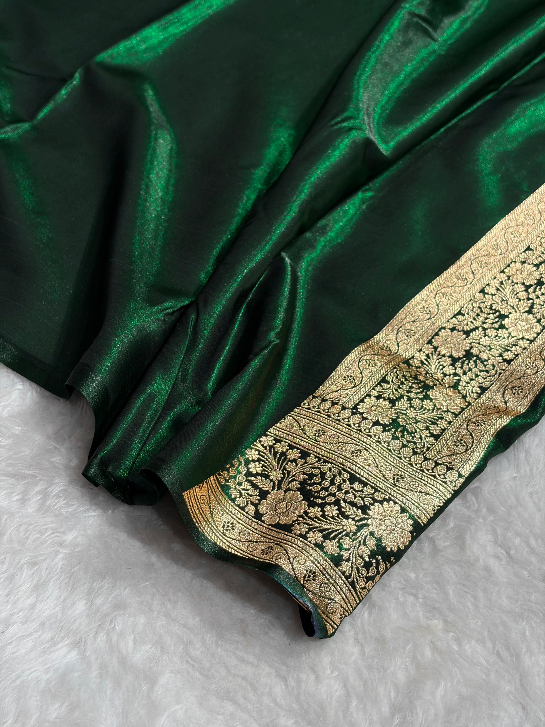 Maroon Shades Banarasi Satin Silk Saree SS33