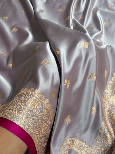 Banarasi Grape Booti Katan Silk Saree SK09