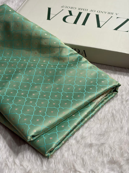 Sea Green Shades Tanchoi Motif Mashru Silk Saree MST-13