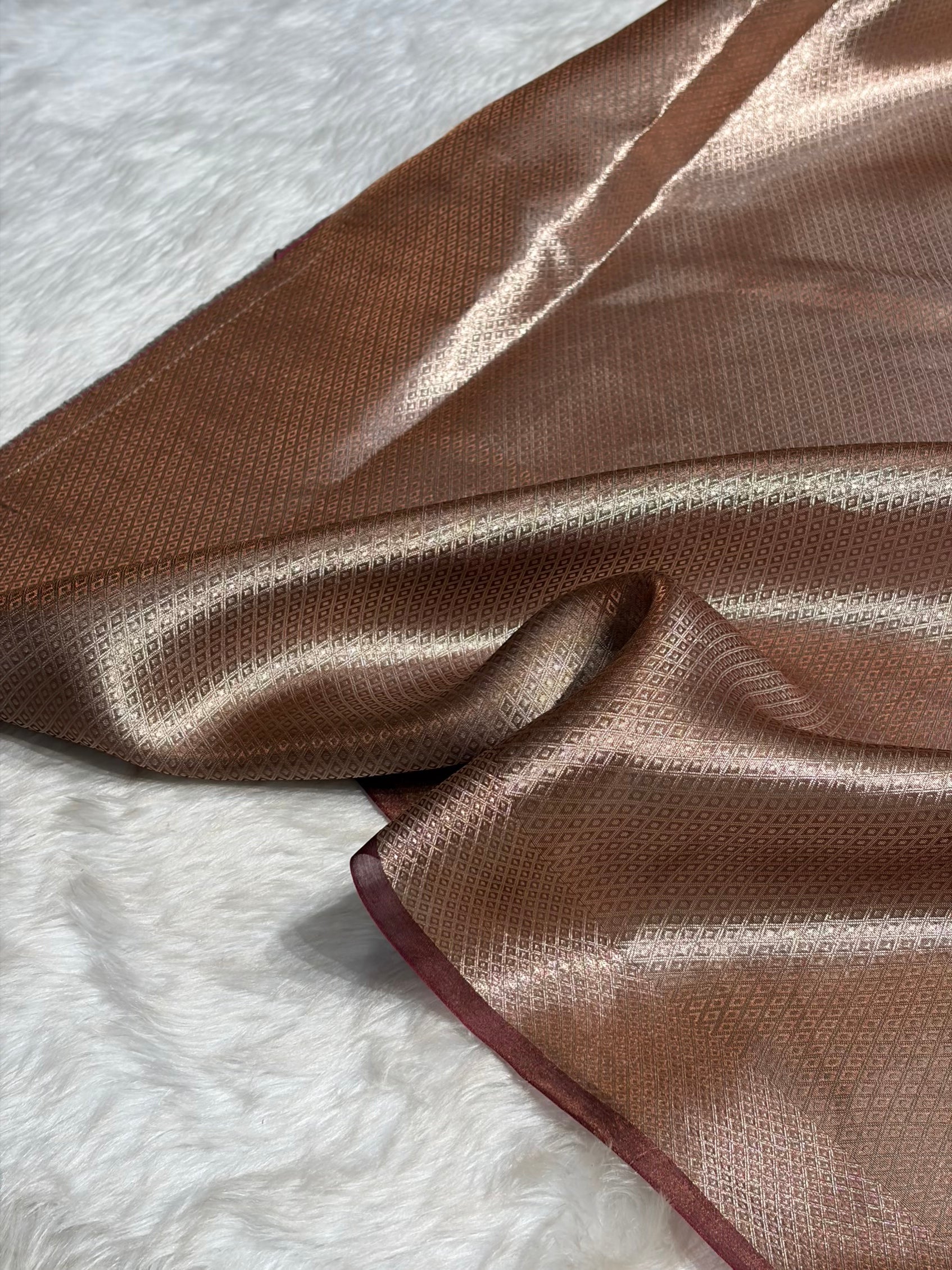 Garnet Shades Pure Tissue Silk Saree with Gotta Patti PTGP-09