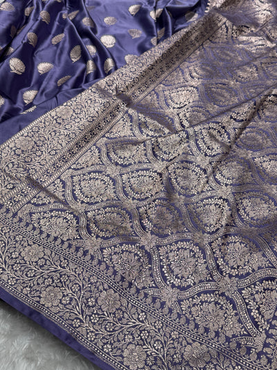 Lavender Tree Boota Mashru Silk Saree MCS19