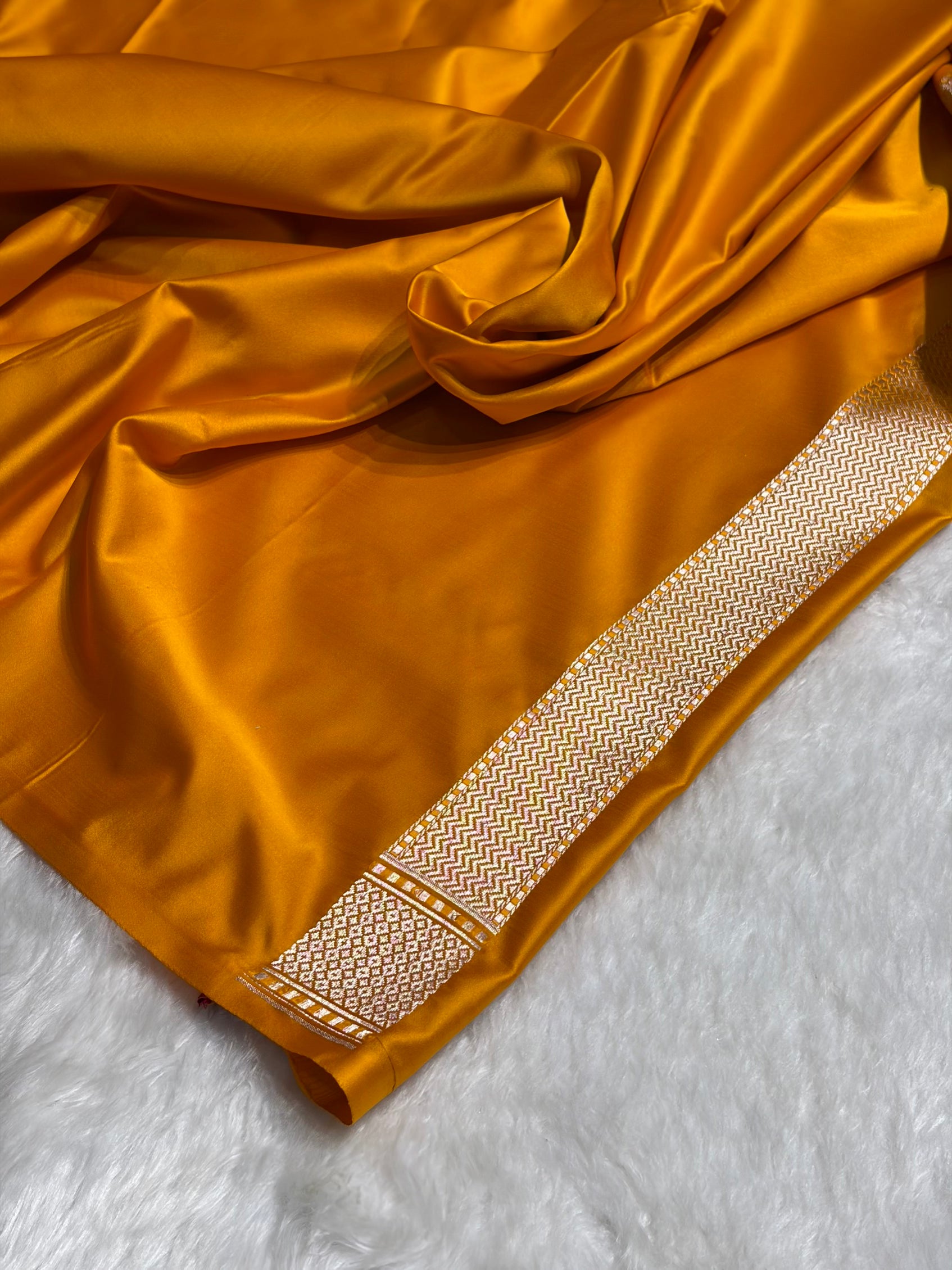 Plain Mashru with Mustard Shades MSM-51