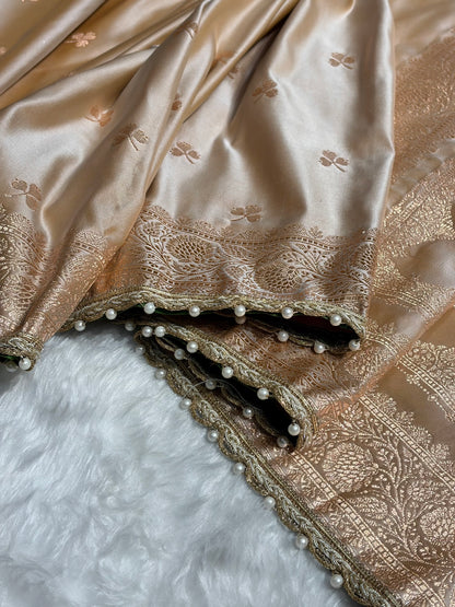 Tusser Booti Katan Silk With Gotta Patti Saree SKGP09