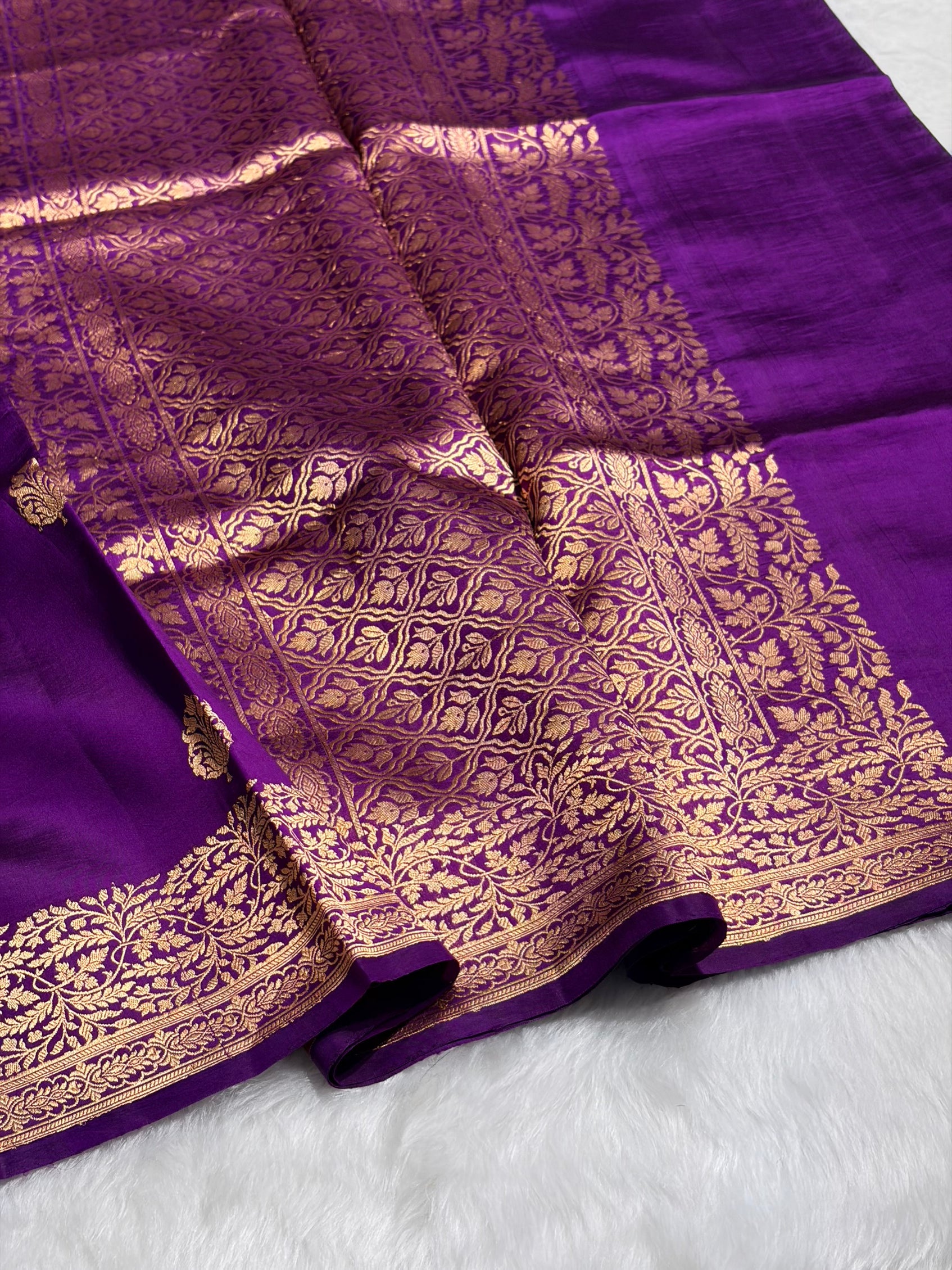 Purple Shades Meena Boota Handwoven Raw Mango Silk RM-31