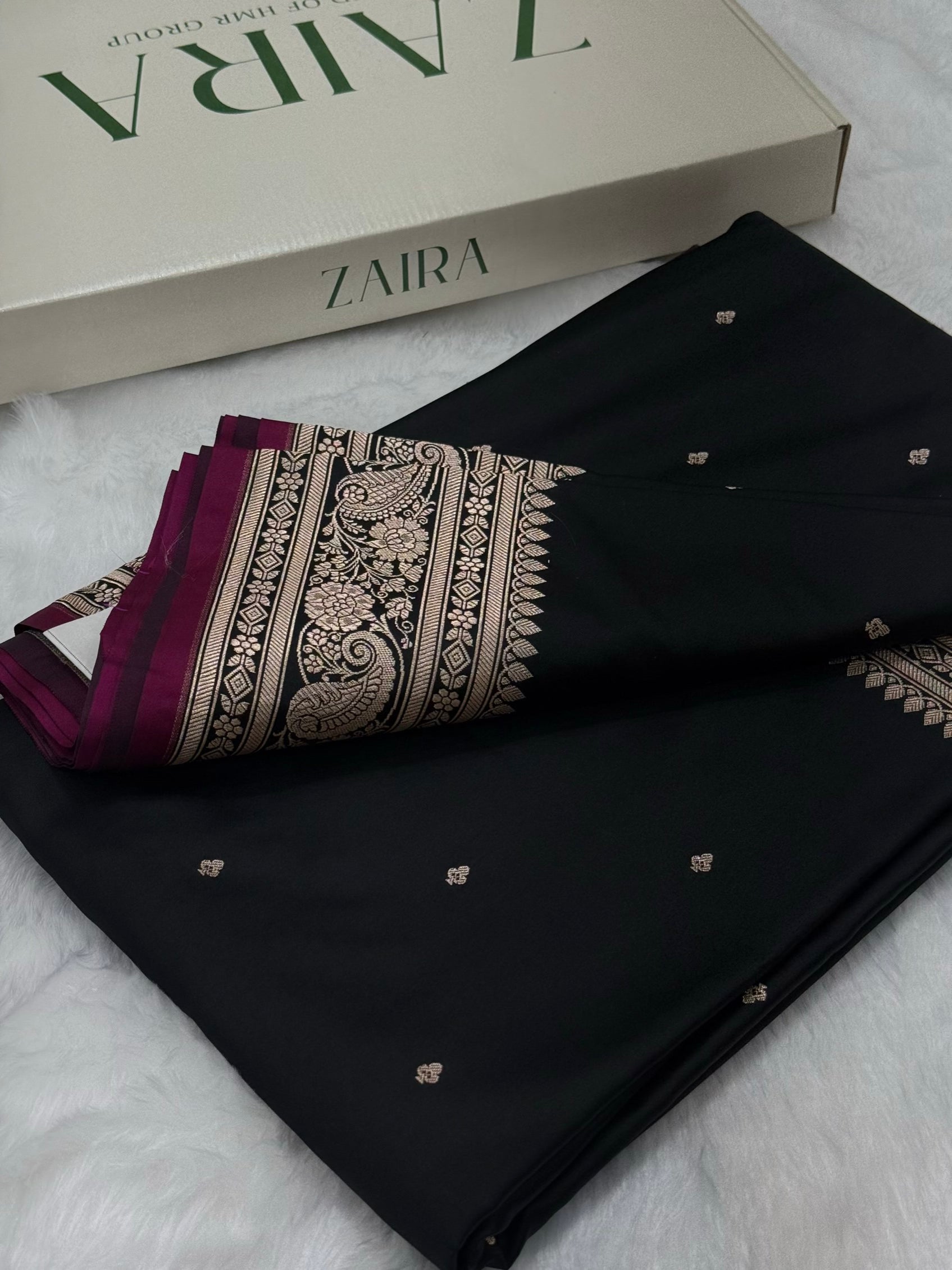 Black shades Mashru Silk Saree for Festive Seasons