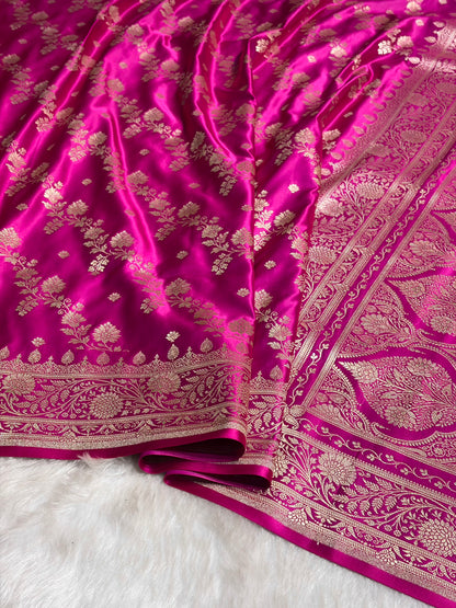 Rani Cross & Booti Banarasi Katan Silk Saree SK24