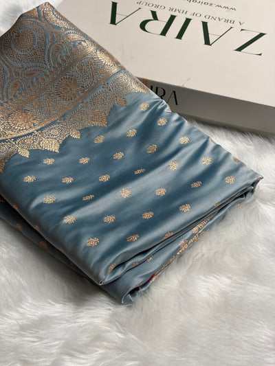 Banarasi Pastel German Shades Booti Katan Silk Saree SK07