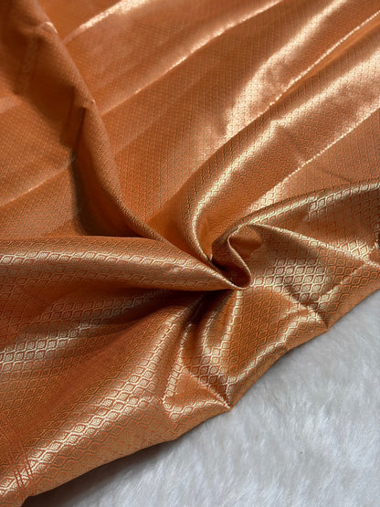 Minakari Pastel Orange Shades Pure Chiniya Silk CH-02