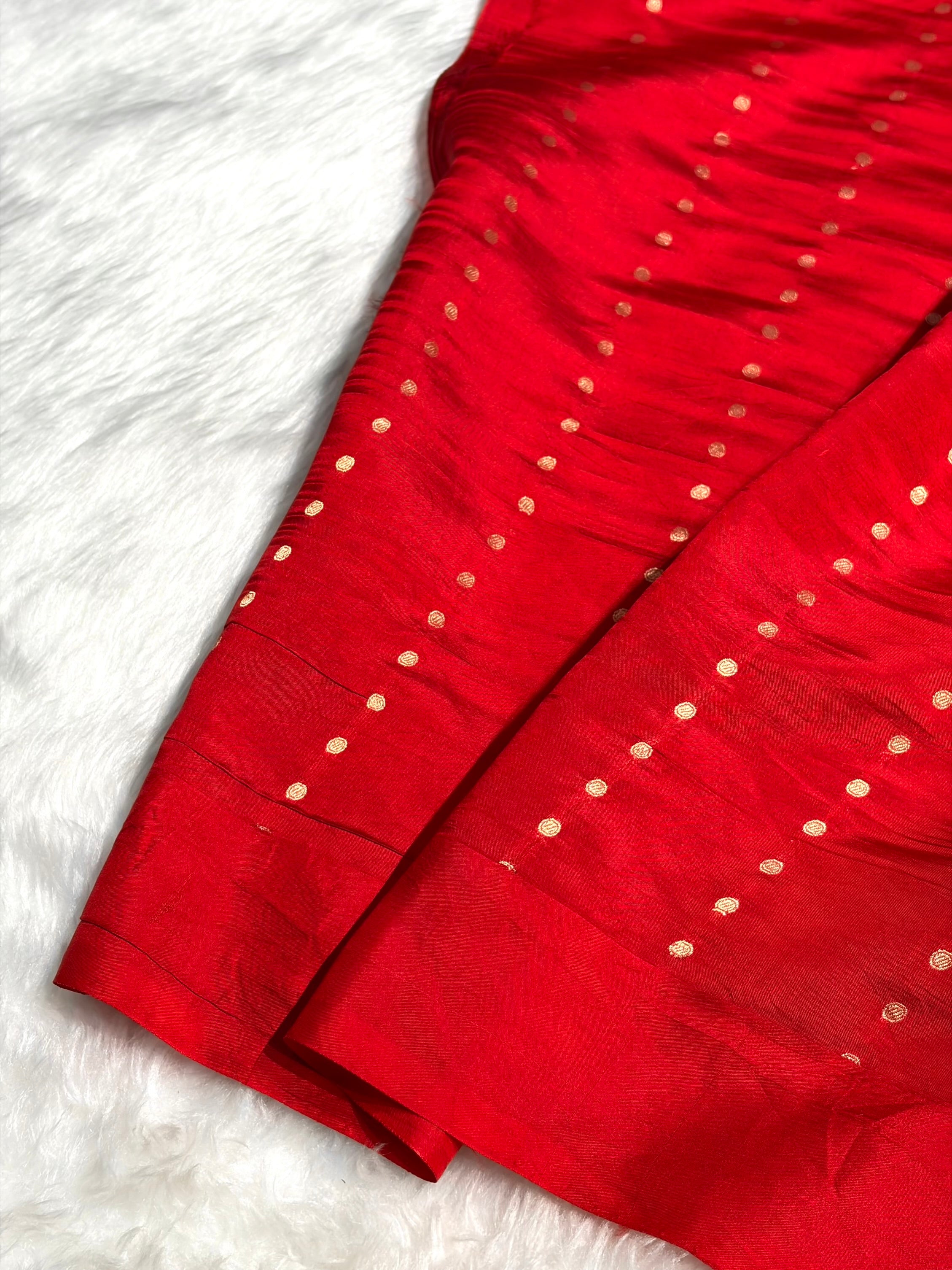 Red Shades Meena Boota Handwoven Raw Mango Silk RM-43