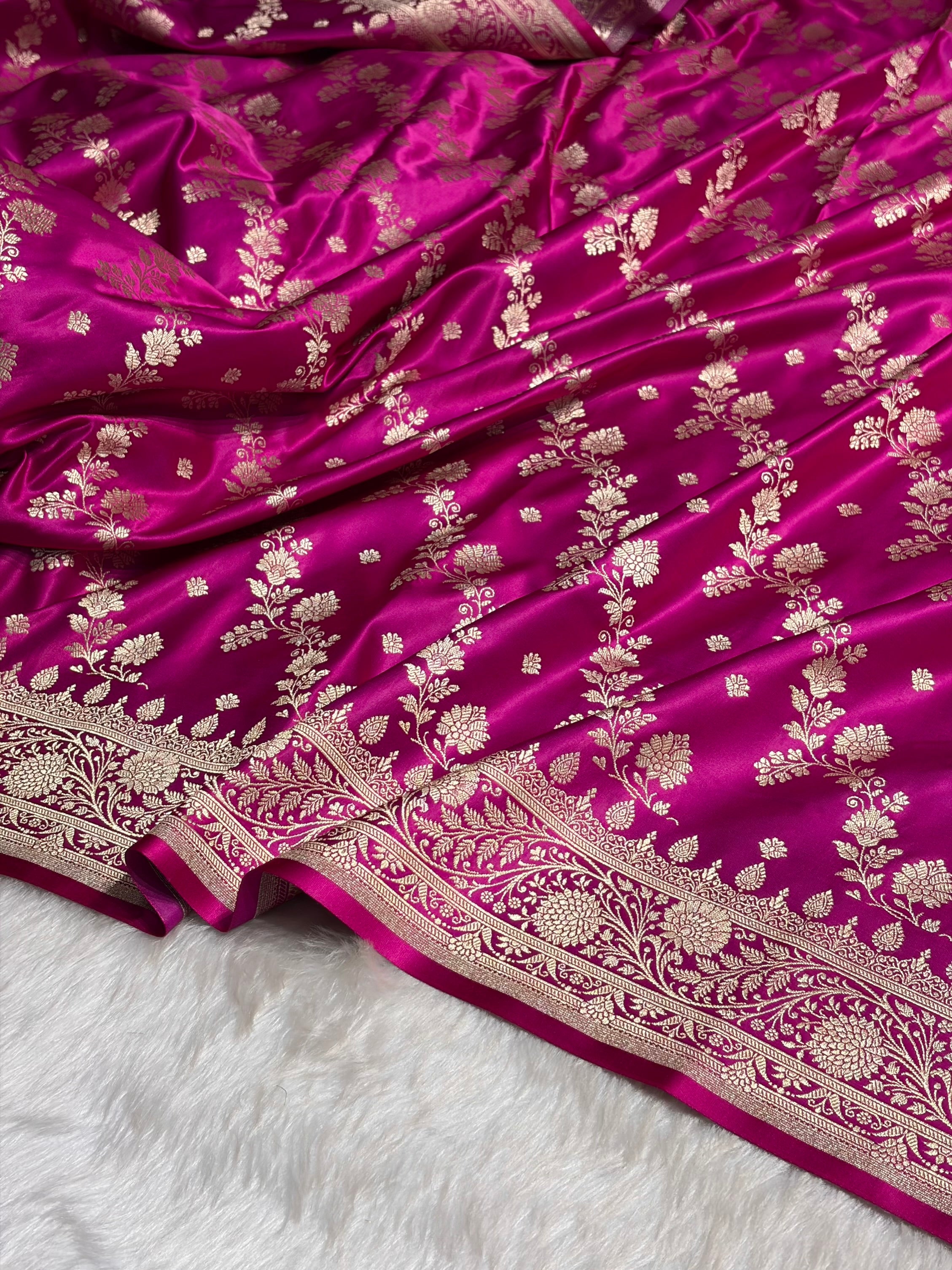 Rani Cross & Booti Banarasi Katan Silk Saree SK24
