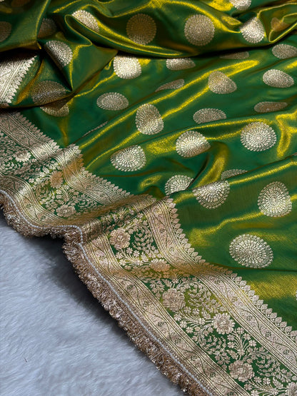 Liril Mehendi Shades With Gotta Patti Satin Silk Saree SSGP33