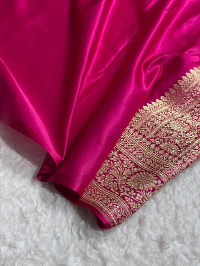 Rani Unique Boota Pattern Satin Katan Silk Saree SK69