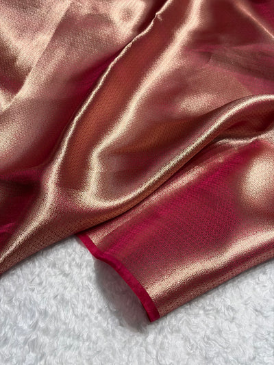 Banarasi Pink Shades Pure Tissue Silk Saree PT-60