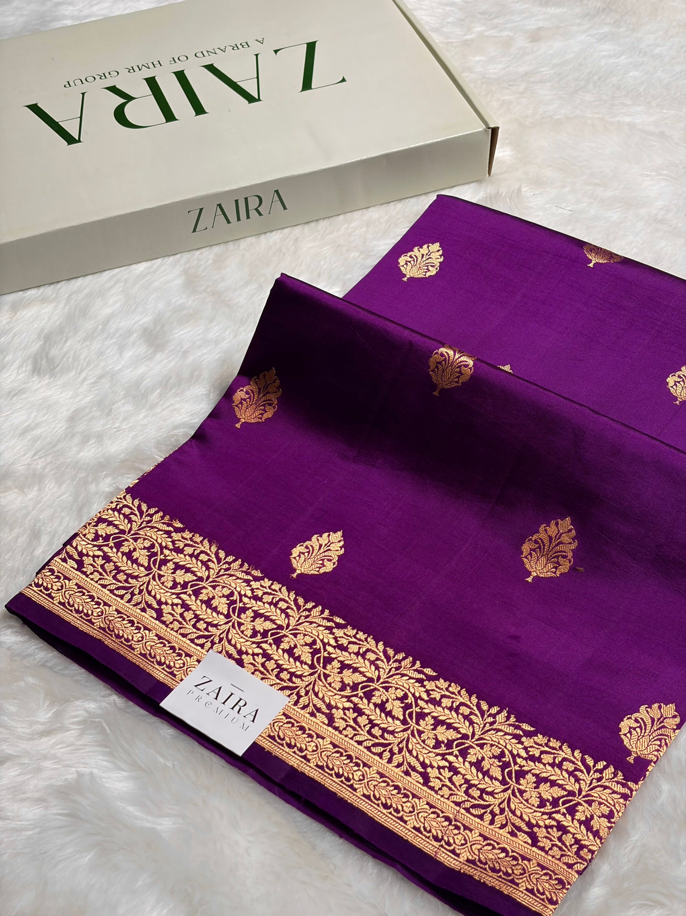 Purple Shades Meena Boota Handwoven Raw Mango Silk RM-31