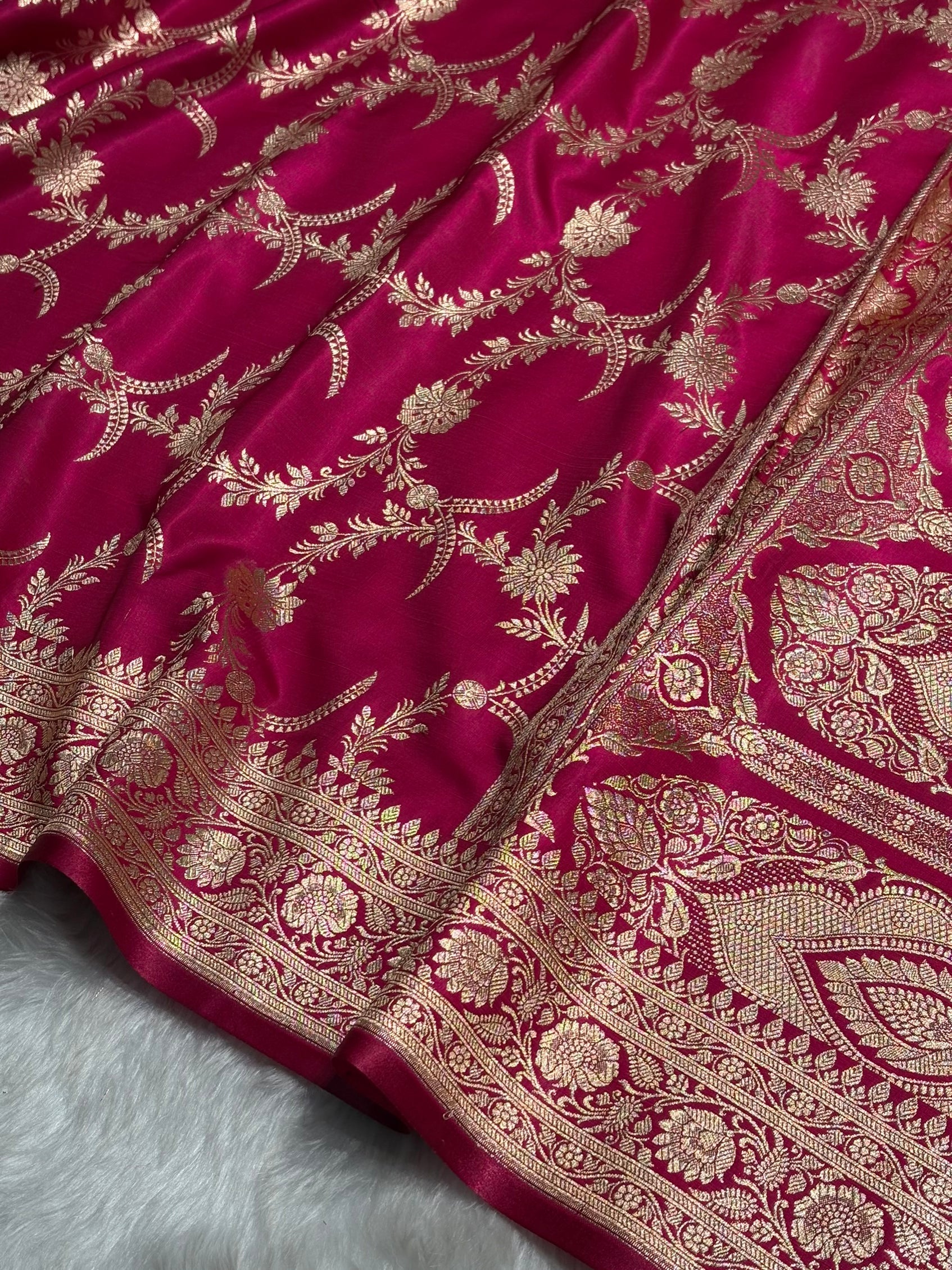 Satin Silk Banarasi Jaal In Pink Shades SS18