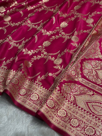 Satin Silk Banarasi Jaal In Pink Shades SS18